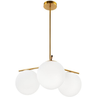 Lampa sufitowa szklane kule Venus III biało-mosiężna marki Step Into Design