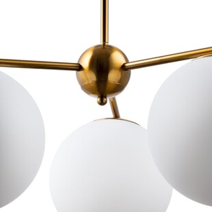 Lampa sufitowa szklane kule Venus III biało-mosiężna marki Step Into Design