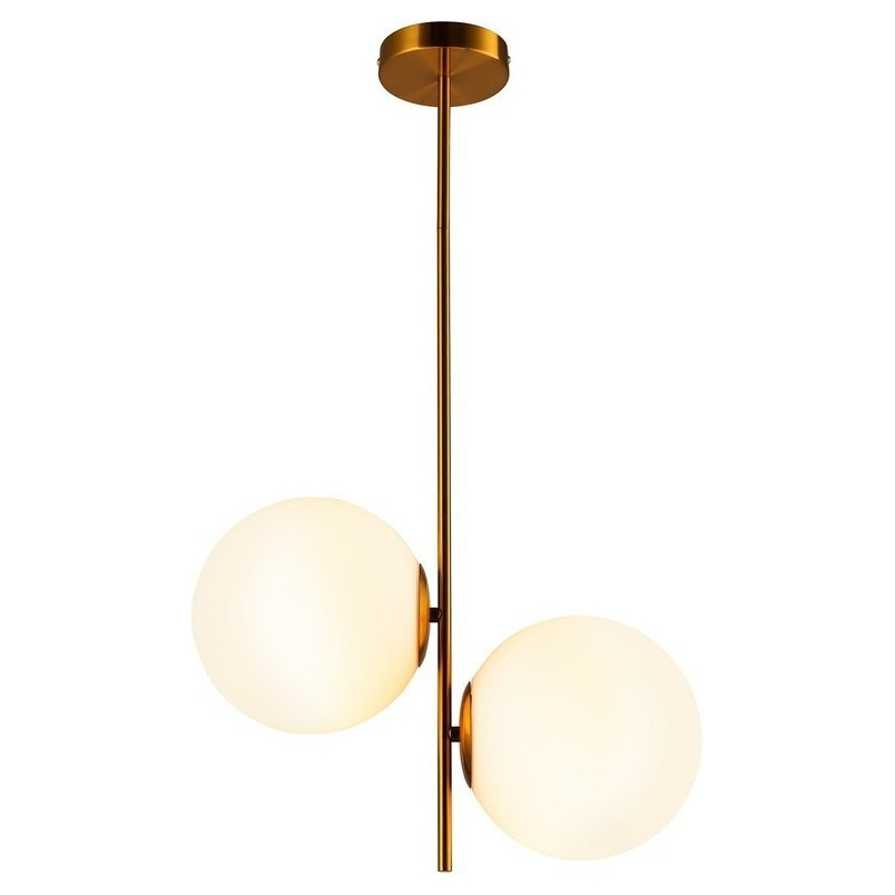 Lampa Sufitowa Venus II - Biało-Mosiężna | Step Into Design