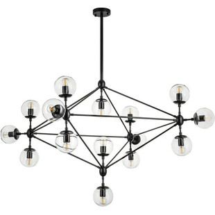 Stylizowa Lampa designerska szklane kule Astrifero XV przezroczysto-czarna Step