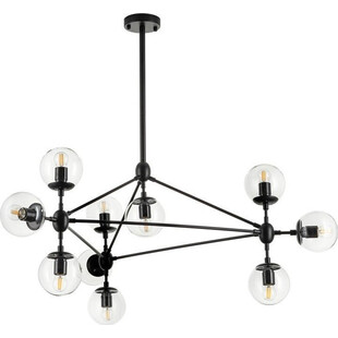 Stylizowa Lampa designerska szklane kule Astrifero X przezroczysto-czarna Step