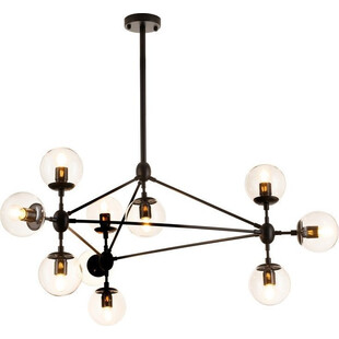 Stylizowa Lampa designerska szklane kule Astrifero X przezroczysto-czarna Step