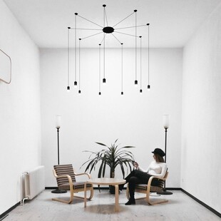 Lampa Wisząca "Pająk" Linea IX Czarna - Step Into Design