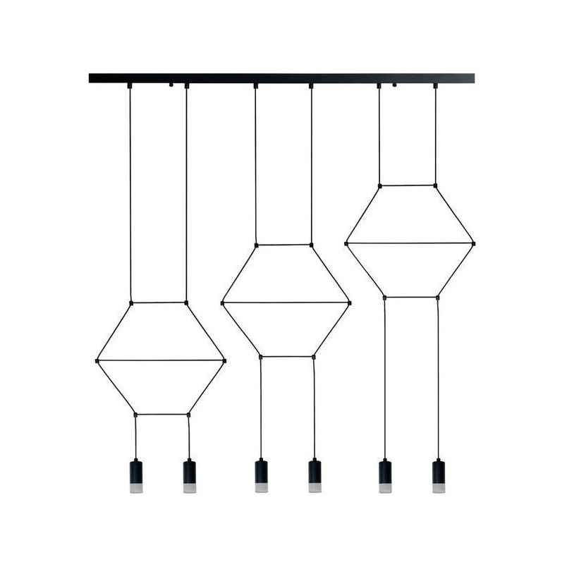 Lampa wisząca Linea VI czarna - Step Into Design