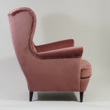 Fotel welurowy Chesterfield Lady Velvet różowy | Signal