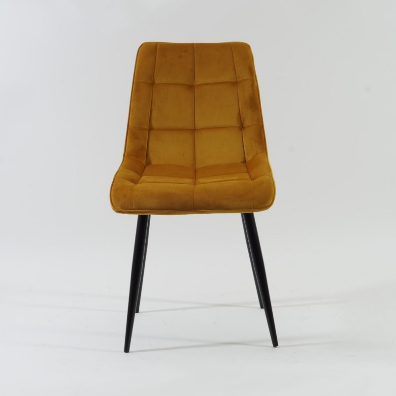 Krzesło welurowe Signal Chic Velvet curry - Elegancki design