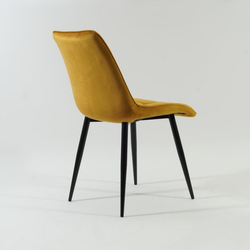 Krzesło welurowe Signal Chic Velvet curry - Elegancki design