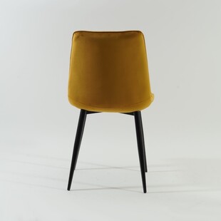Krzesło welurowe Signal Chic Velvet curry - Elegancki design