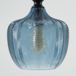 Lampa wisząca szklana niebieska Omnia 24cm | Decolab24