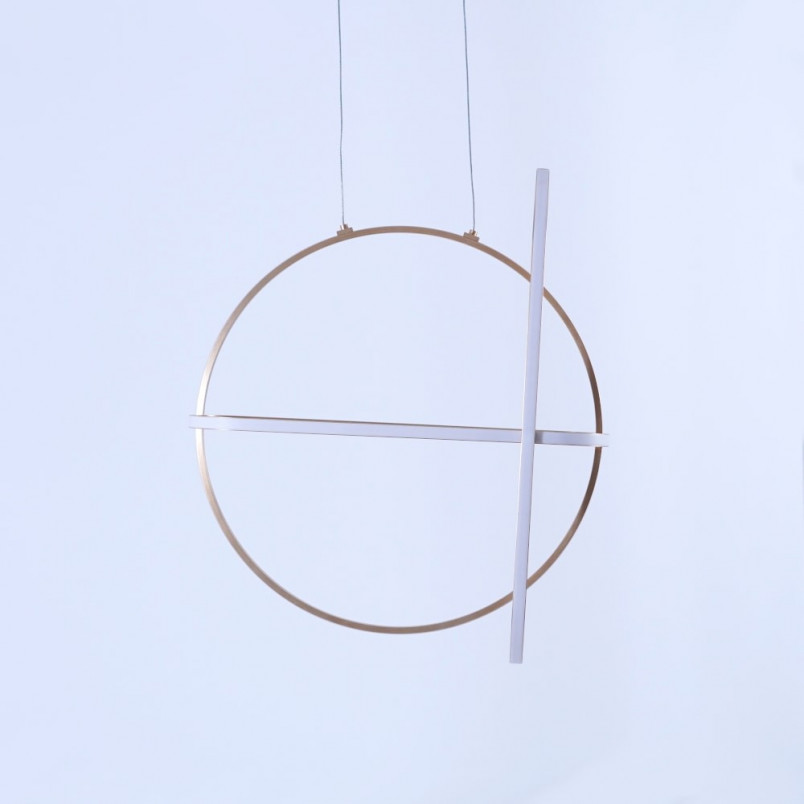 Lampa wisząca Gallo Round LED złota | Glamour i elegancja
