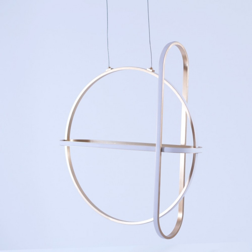 Lampa wisząca Gallo Round LED złota | Glamour i elegancja