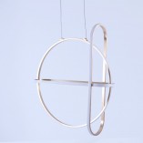 Lampa wisząca Gallo Round LED złota | Glamour i elegancja