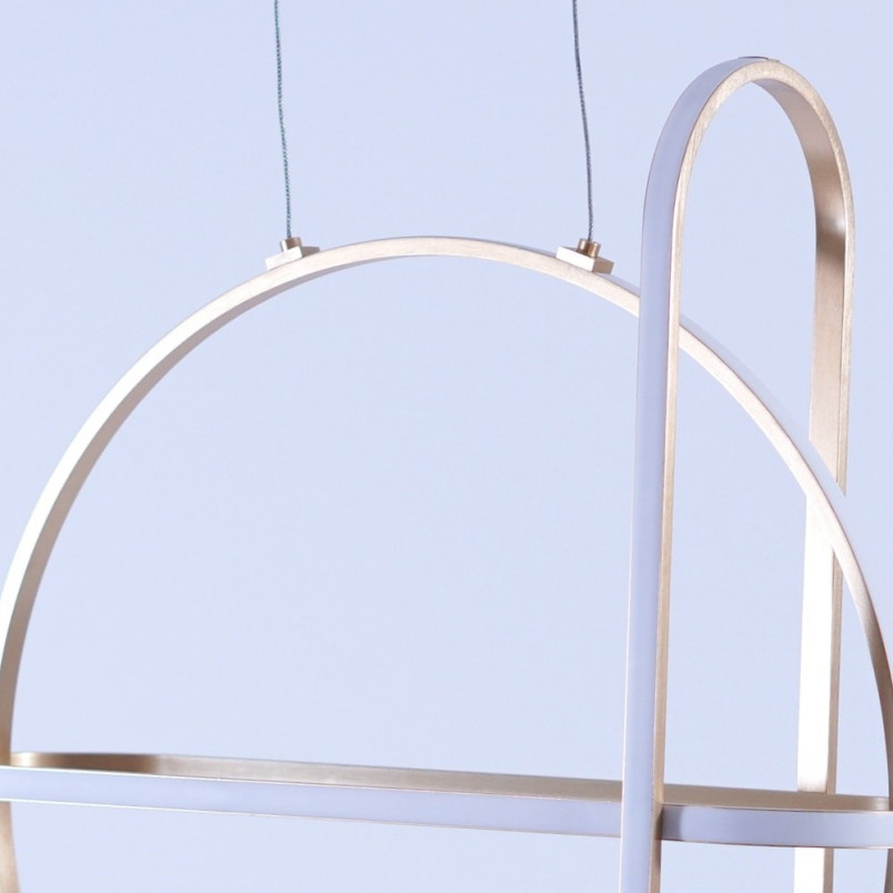 Lampa wisząca Gallo Round LED złota | Glamour i elegancja