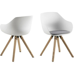 Krzesło Actona Tina Wood - Skandynawski design | Białe