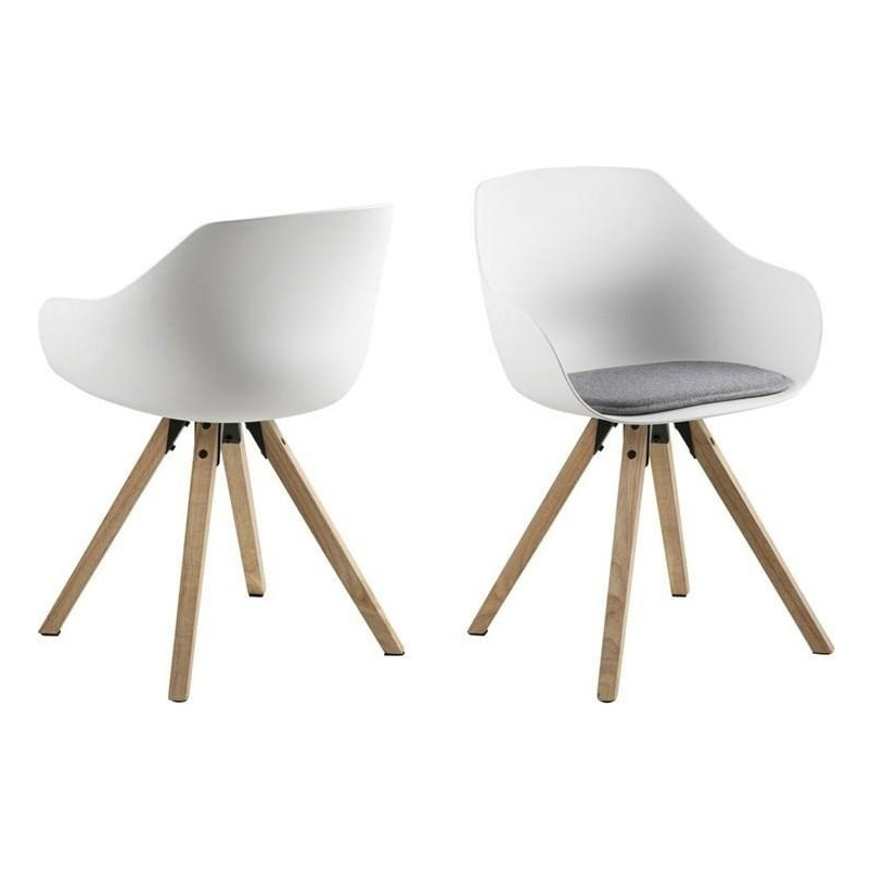 Krzesło Actona Tina Wood - Skandynawski design | Białe