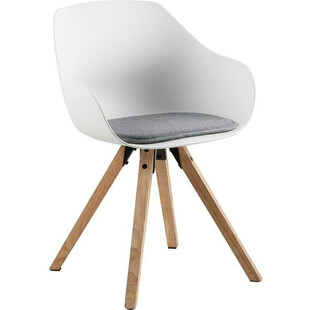 Krzesło Actona Tina Wood - Skandynawski design | Białe
