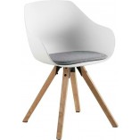 Krzesło Actona Tina Wood - Skandynawski design | Białe