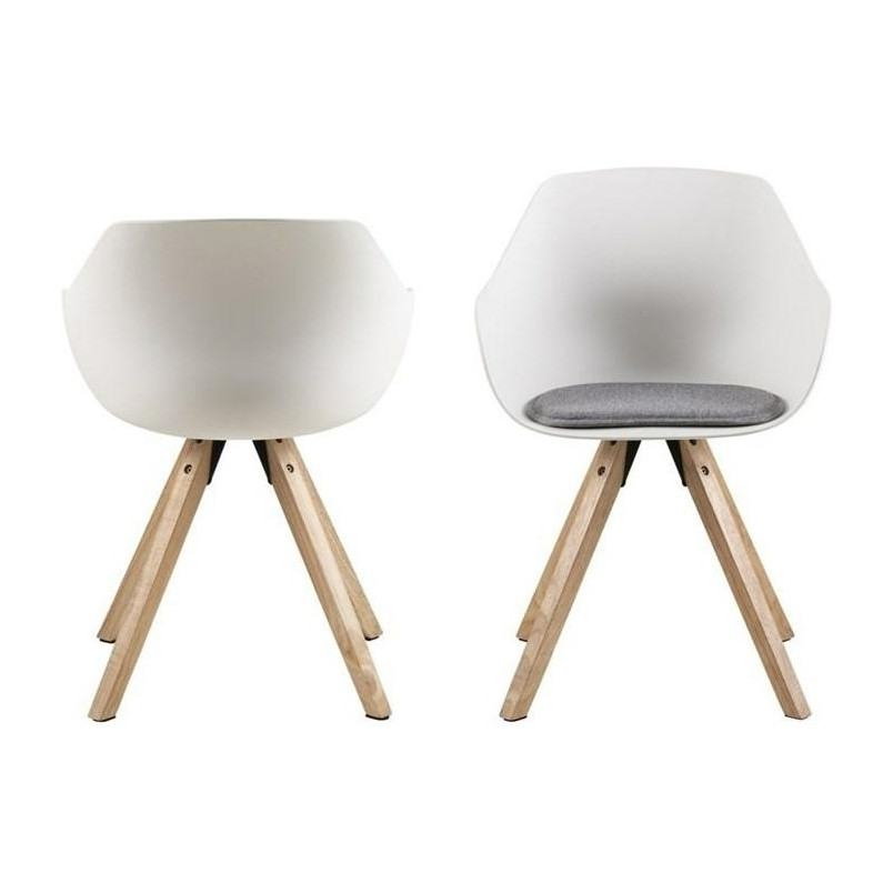 Krzesło Actona Tina Wood - Skandynawski design | Białe