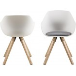 Krzesło Actona Tina Wood - Skandynawski design | Białe