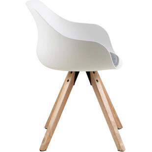 Krzesło Actona Tina Wood - Skandynawski design | Białe