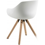 Krzesło Actona Tina Wood - Skandynawski design | Białe
