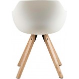Krzesło Actona Tina Wood - Skandynawski design | Białe