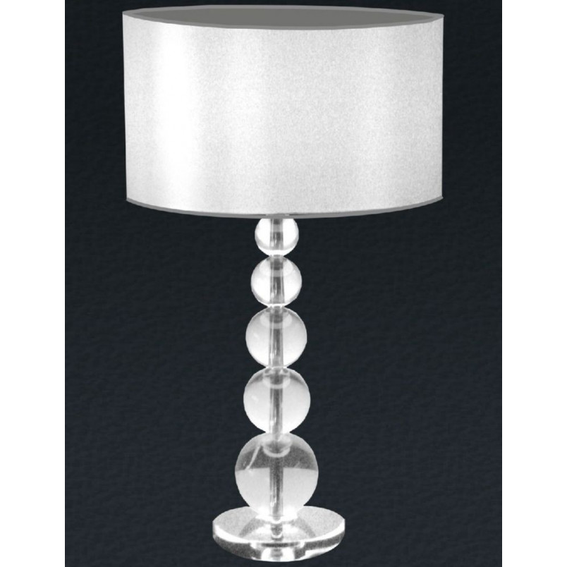 Lampa stołowa glamour Rea biała | ZumaLine - Eleganckie oświetlenie
