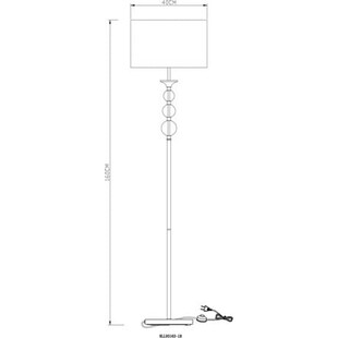 Lampa podłogowa z abażurem glamour Rea 40 Czarna marki ZumaLine