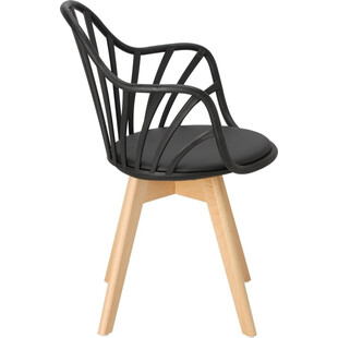 Krzesło ażurowe Sirena czarne Intesi - Komfort i styl