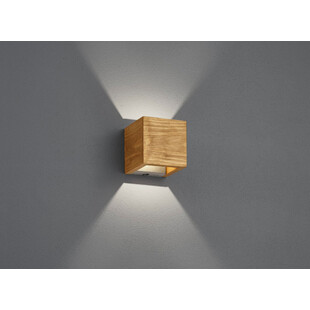 Kinkiet drewniany Brad LED Trio | Naturalny design