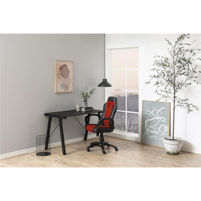 Biurko szklane industrialne Typhoon 125cm czarne Actona | Kup online
