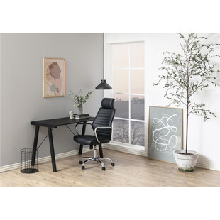 Biurko szklane industrialne Typhoon 125cm czarne Actona | Kup online