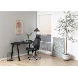 Biurko szklane industrialne Typhoon 125cm czarne Actona | Kup online
