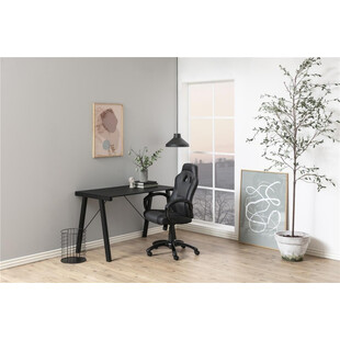 Biurko szklane industrialne Typhoon 125cm czarne Actona | Kup online