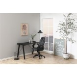 Biurko szklane industrialne Typhoon 125cm czarne Actona | Kup online