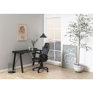 Biurko szklane industrialne Typhoon 125cm czarne Actona | Kup online