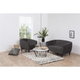 Sofa welurowa 2-os. Ria Actona | Szara, 150cm - Stylowy salon