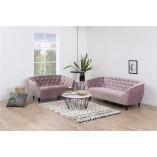 Sofa welurowa 2-os. Ria Actona | Różowa, 150cm - Stylowy Salon