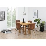 Krzesło Actona Batilda Retro - Brąz/Dąb - Stylowy Design