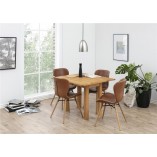 Krzesło Actona Batilda Retro - Brąz/Dąb - Stylowy Design
