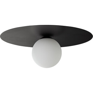 Plafon szklany okrągły Zon 30cm czarny | Brilliant