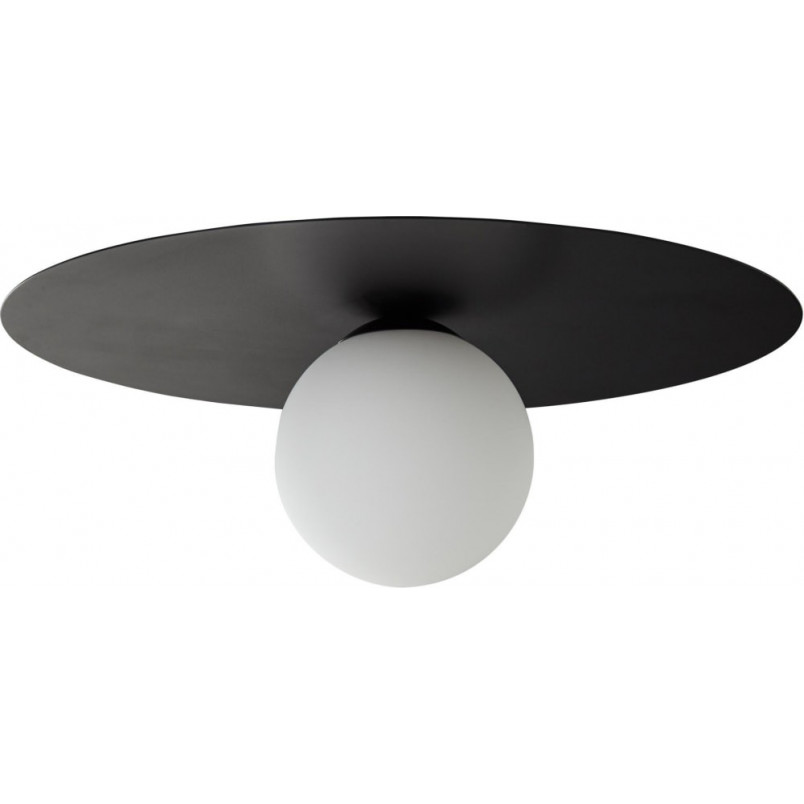 Plafon szklany okrągły Zon 30cm czarny | Brilliant