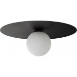 Plafon szklany okrągły Zon 30cm czarny | Brilliant