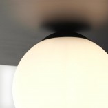 Plafon szklany okrągły Zon 30cm czarny | Brilliant