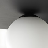 Plafon szklany okrągły Zon 30cm czarny | Brilliant