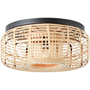 Plafon bambusowy Crosstown 45cm - Jasne drewno/czarny | Brilliant