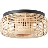 Plafon bambusowy Crosstown 45cm - Jasne drewno/czarny | Brilliant