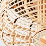 Plafon bambusowy Crosstown 45cm - Jasne drewno/czarny | Brilliant
