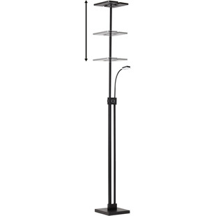 Lampa podłogowa regulowana do czytania Forrester LED czarna marki Brilliant