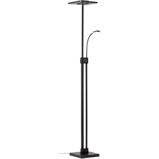 Lampa podłogowa regulowana do czytania Forrester LED czarna marki Brilliant